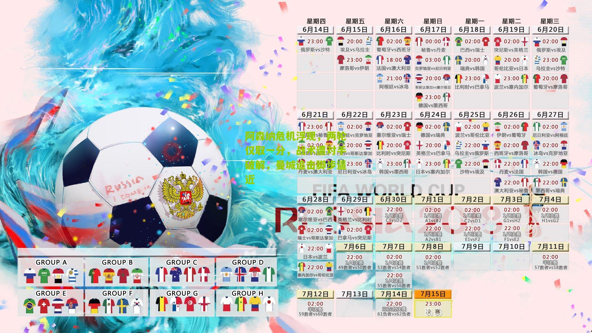 阿森纳危机浮现，两轮仅取一分，战术遭对手破解，曼城追击脚步逼近